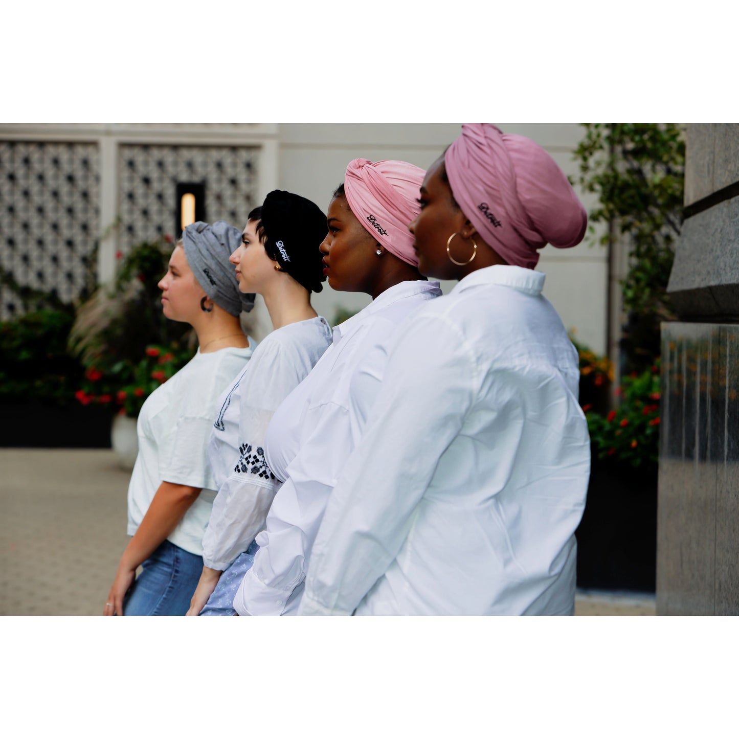 Turban- Detroit Pink Jersey - Modestia Collection is a Detroit scarf based brand with a curated for Detroiter's and to the eclectic style of scarf lovers around the globe.