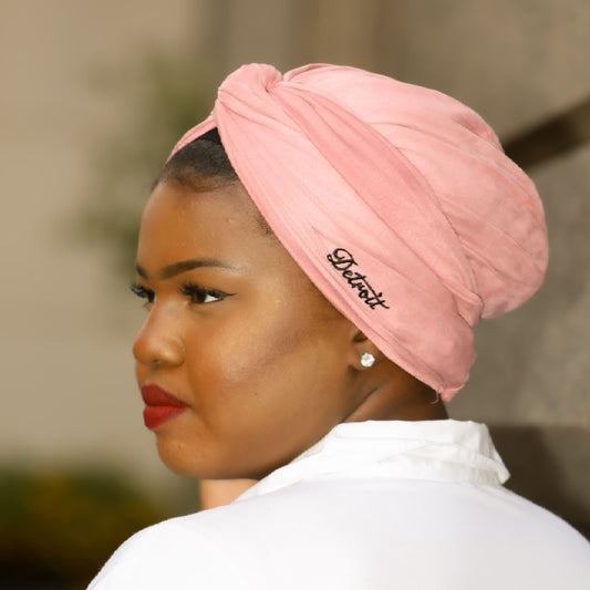 Turban- Detroit Suede Pink