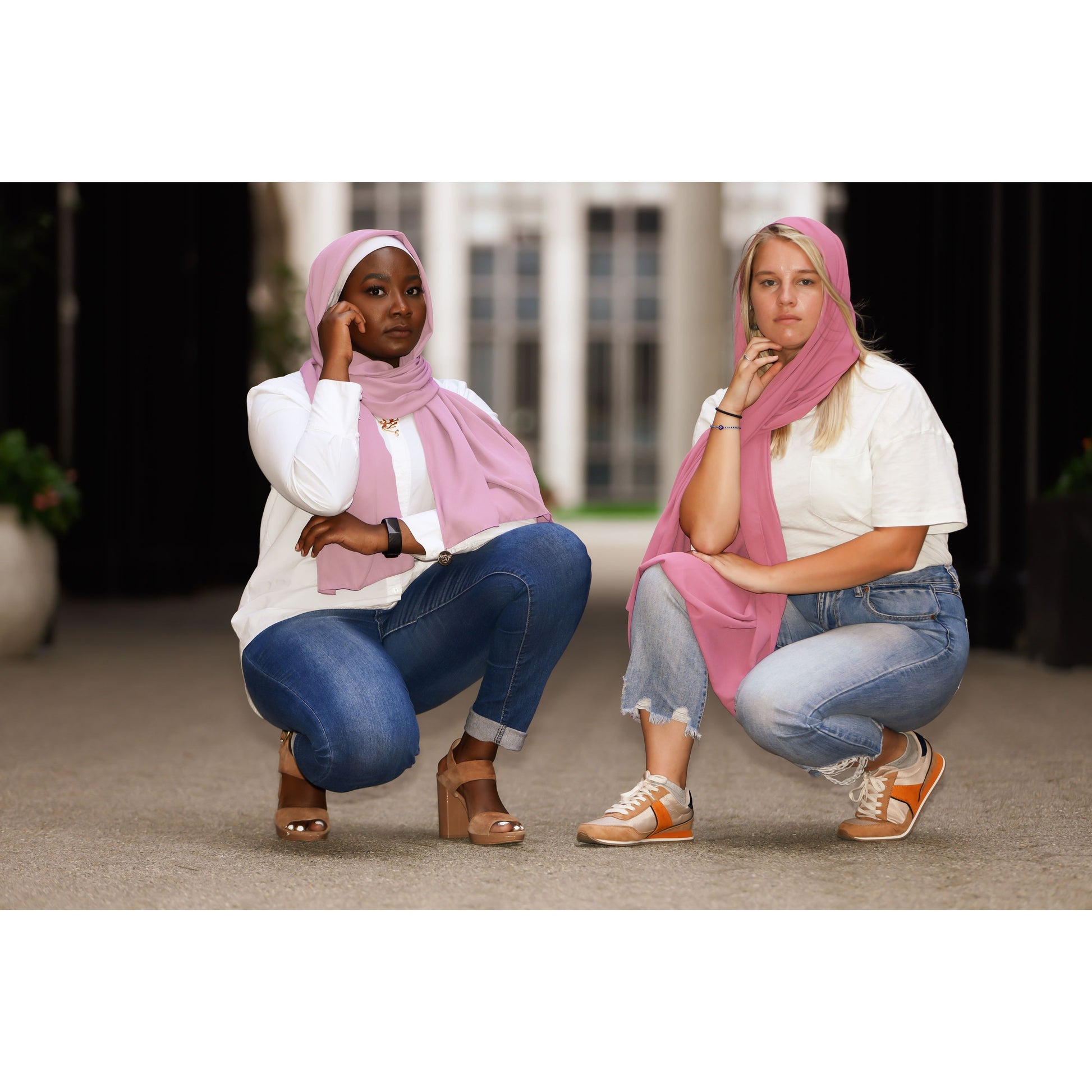 Limited Edition Gold Medallion Hijab / Scarf - Pink Lemonade ( Concentrated) - Modestia Collection is a Detroit scarf based brand with a curated for Detroiter's and to the eclectic style of scarf lovers around the globe.