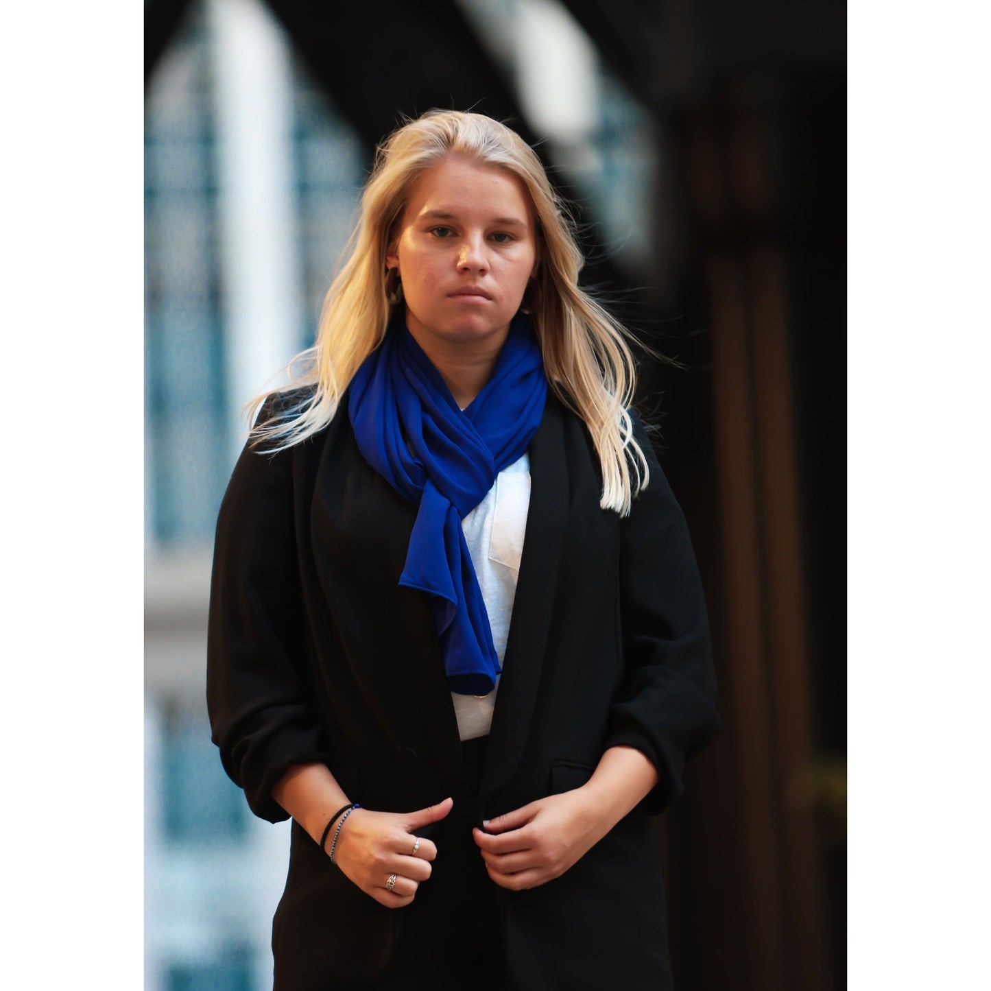 Limited Edition Gold Medallion Hijab / Scarf - Egyptian Blue - Modestia Collection is a Detroit scarf based brand with a curated for Detroiter's and to the eclectic style of scarf lovers around the globe.