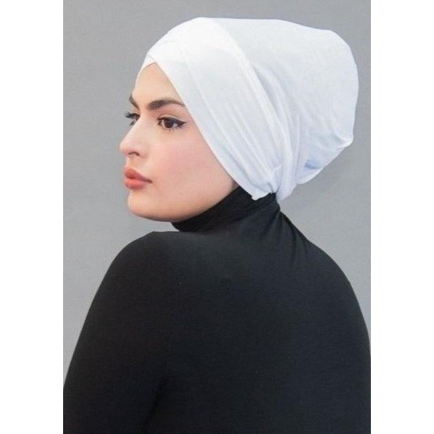 Criss Cross Cap- Snowy White - Modestia Collection is a Detroit scarf based brand with a curated for Detroiter's and to the eclectic style of scarf lovers around the globe.