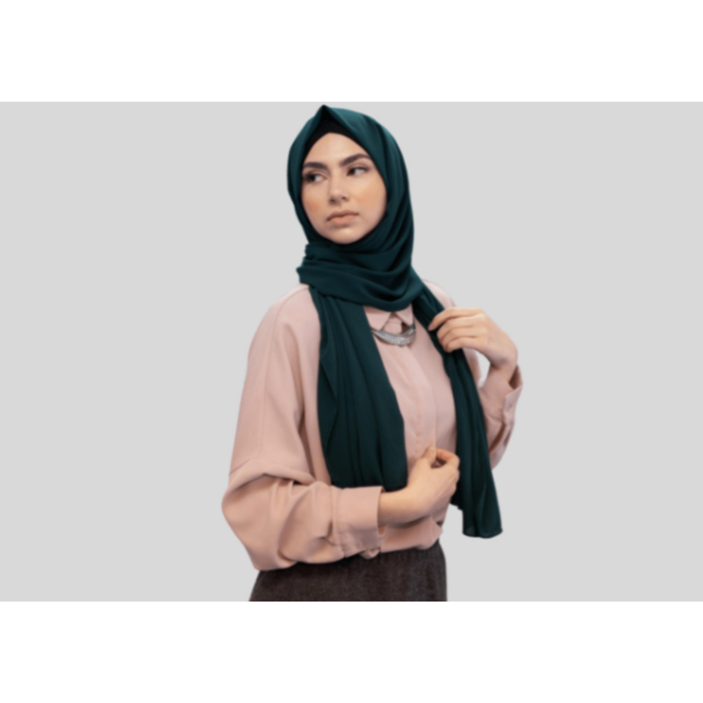 Chiffon Scarf-Emerald Green - Modestia Collection is a Detroit scarf based brand with a curated for Detroiter's and to the eclectic style of scarf lovers around the globe.