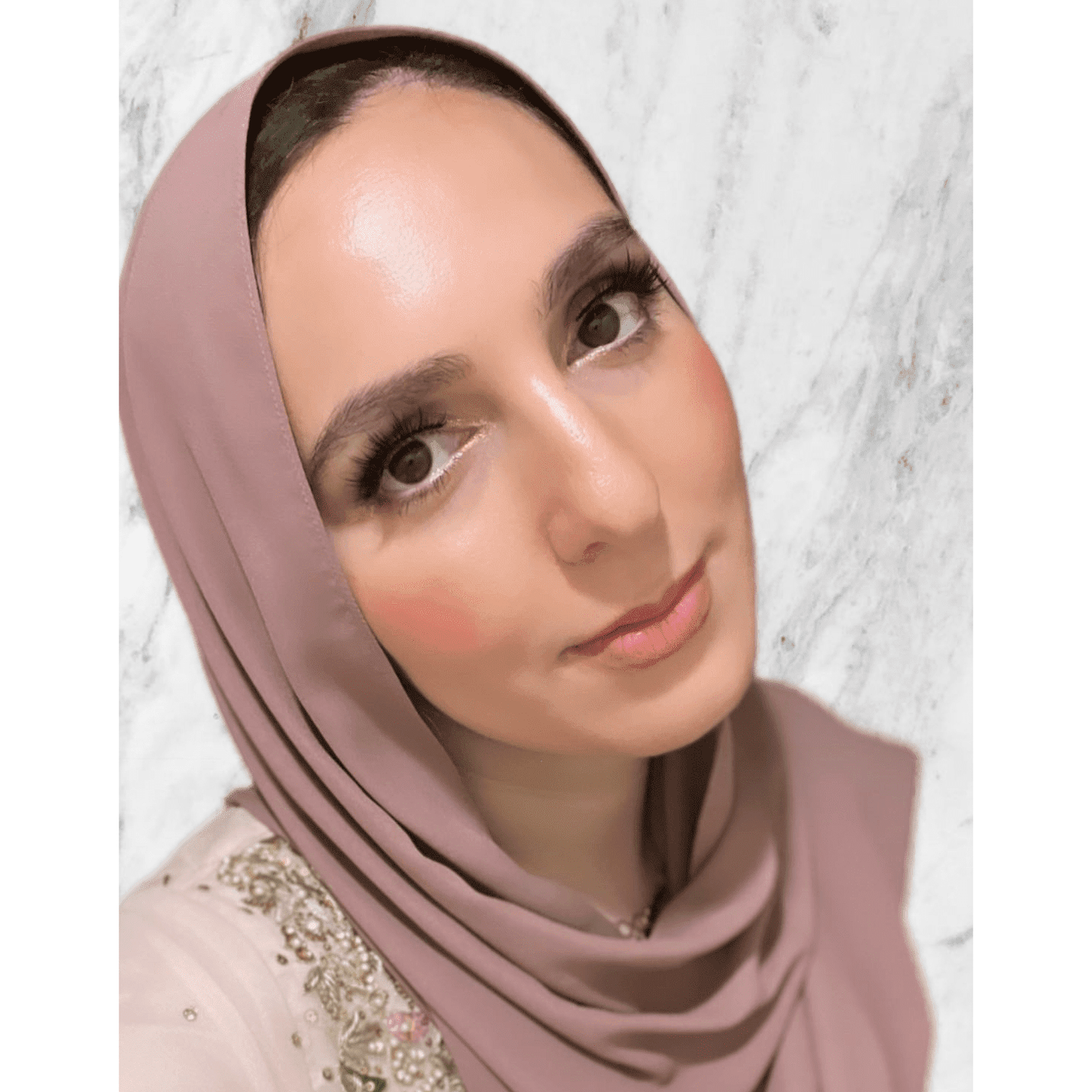 Limited Edition Gold Medallion Scarf- Desert Rose