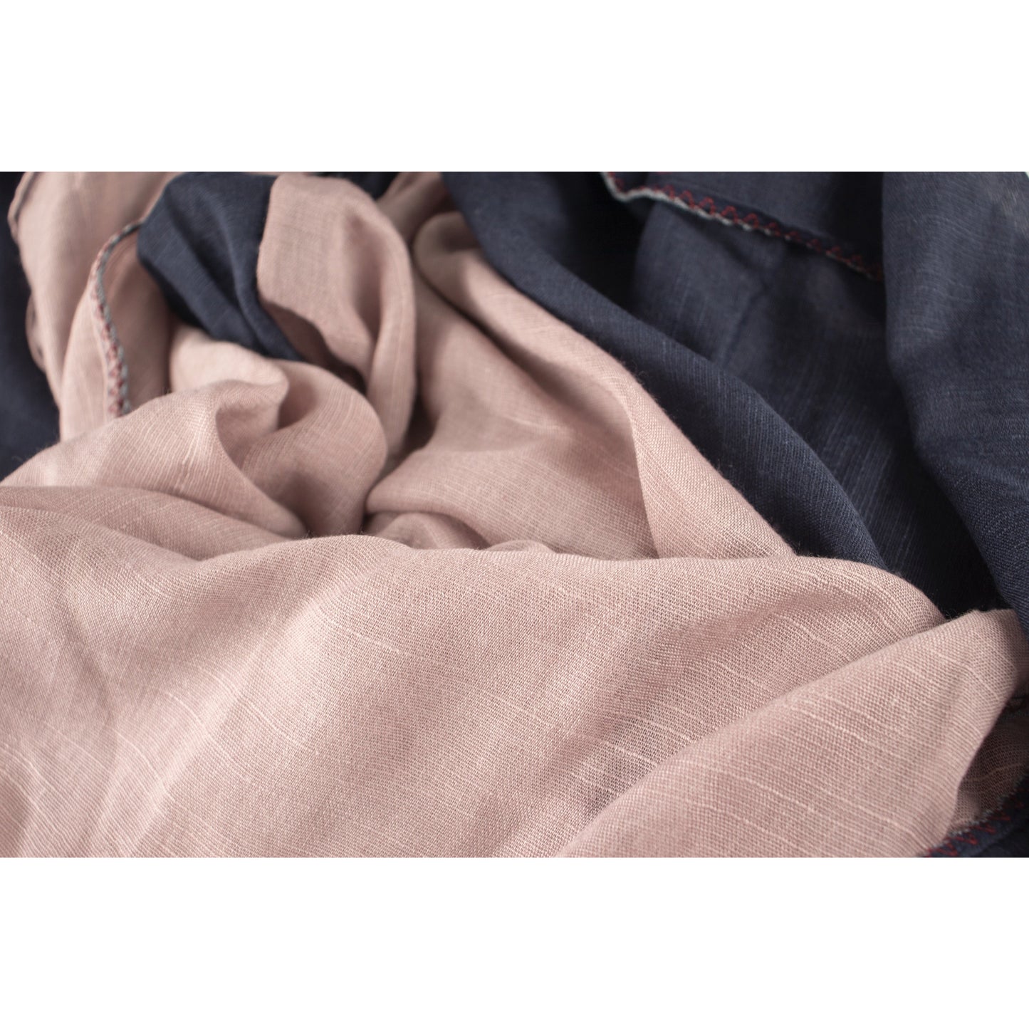 Color Block - Navy and Pink Himalayan - Modestia Collection is a Detroit scarf based brand with a curated for Detroiter's and to the eclectic style of scarf lovers around the globe.