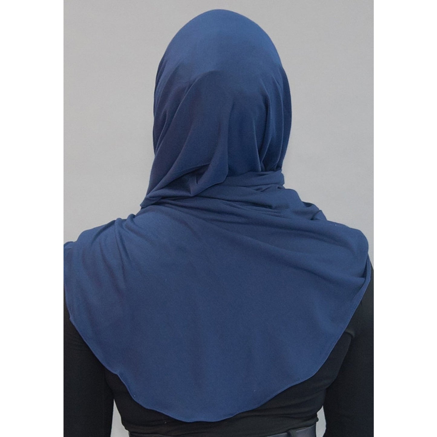 One Step Jersey Hijabs- Deep Sea Navy - Modestia Collection is a Detroit scarf based brand with a curated for Detroiter's and to the eclectic style of scarf lovers around the globe.