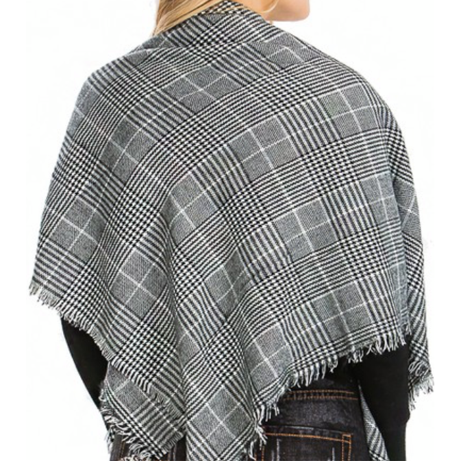 Cozy Black Plaid & houndstooth - Modestia Collection is a scarf brand with a higher purpose, representing the eclectic style of a diverse and inclusive community of scarf lovers.