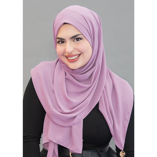 Limited Edition Gold Medallion Hijab / Scarf- Iris Mauve - Modestia Collection is a Detroit scarf based brand with a curated for Detroiter's and to the eclectic style of scarf lovers around the globe.