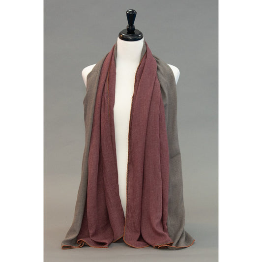 Color Block - Rosewood and Ash - Modestia Collection is a Detroit scarf based brand with a curated for Detroiter's and to the eclectic style of scarf lovers around the globe.