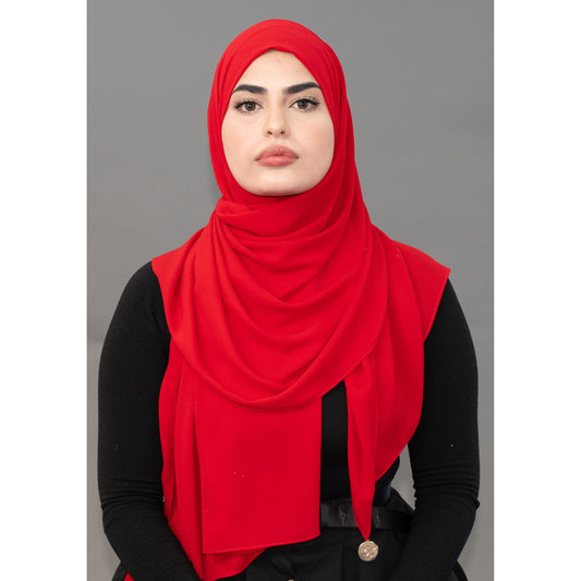 Limited Edition Gold Medallion Hijab / Scarf - Ferrari Red - Modestia Collection is a Detroit scarf based brand with a curated for Detroiter's and to the eclectic style of scarf lovers around the globe.