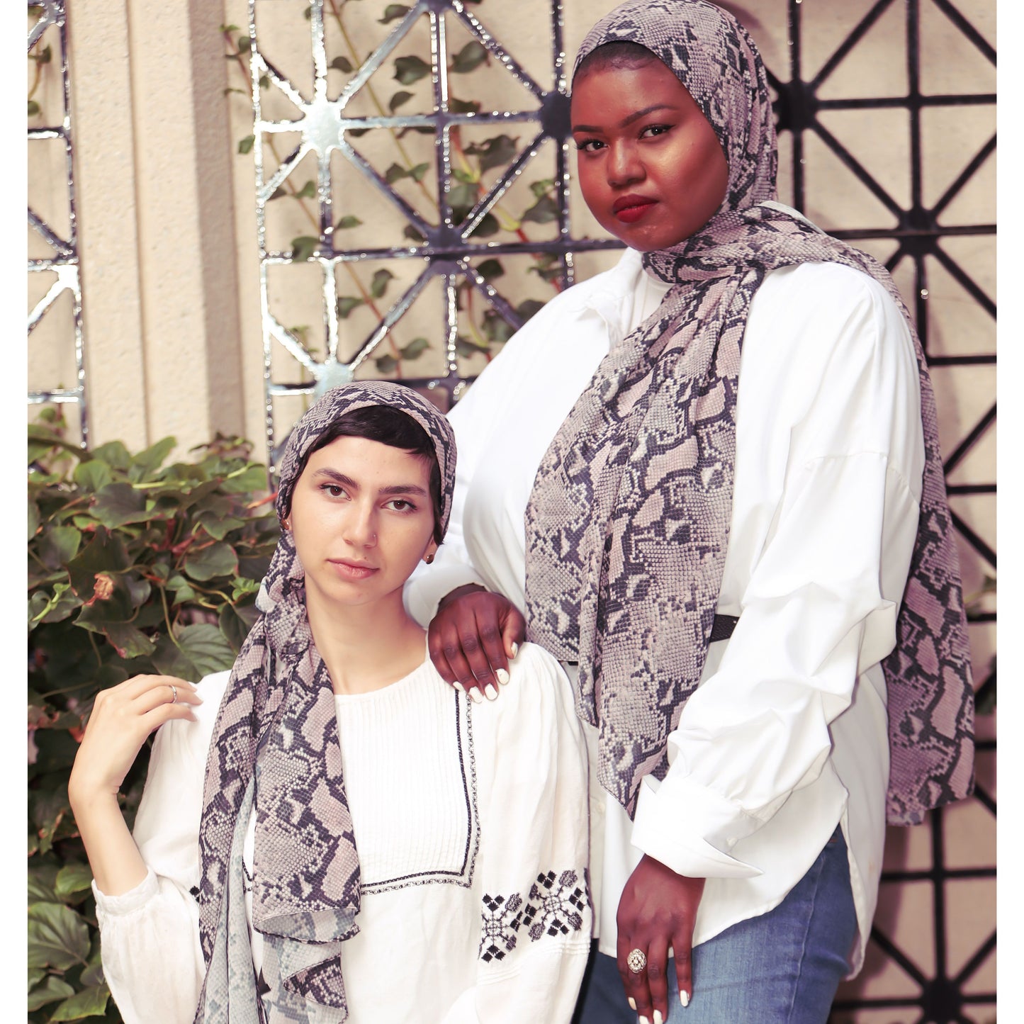Python/ Snake Print Scarf - Modestia Collection is a Detroit scarf based brand with a curated for Detroiter's and to the eclectic style of scarf lovers around the globe.