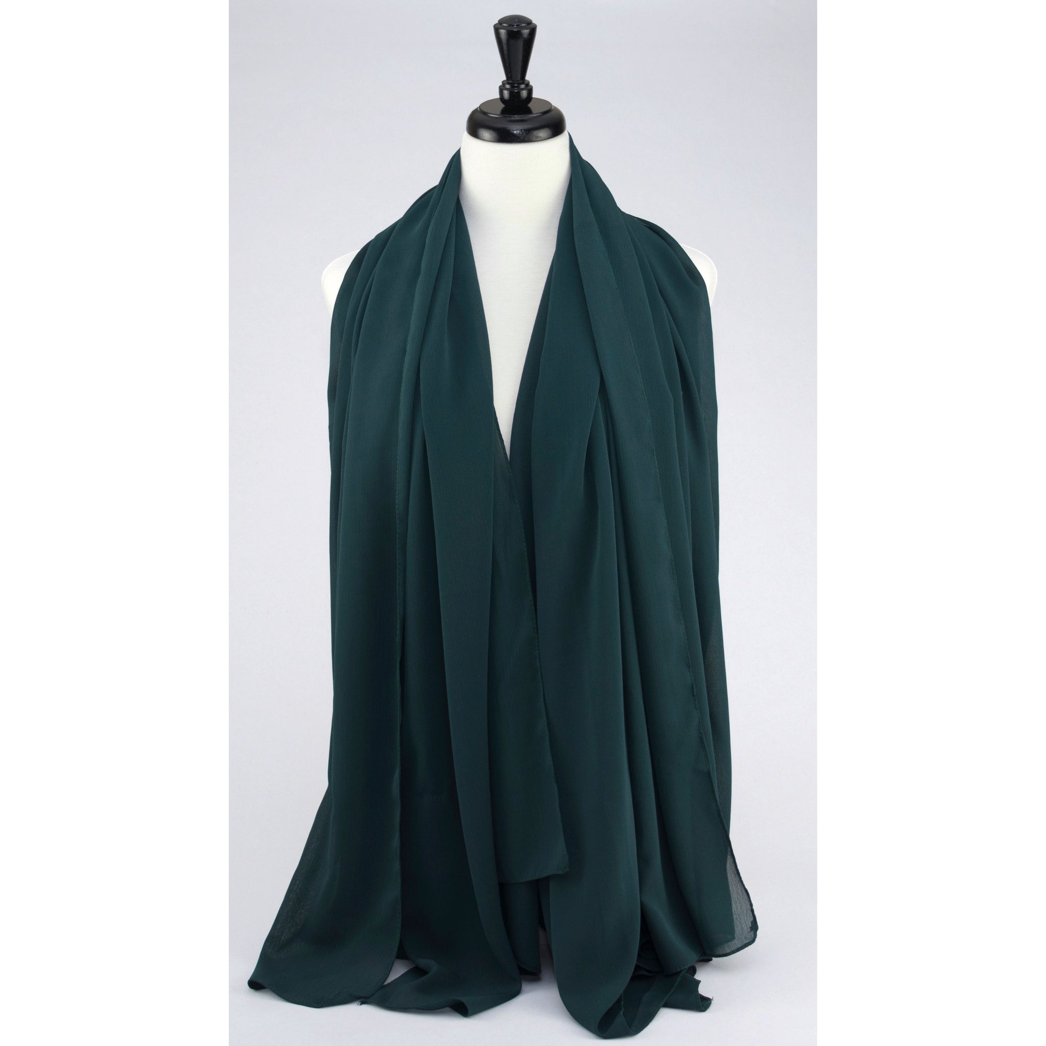 Textured Chiffon Emerald Green Hijab Scarf – Modestia Collection
