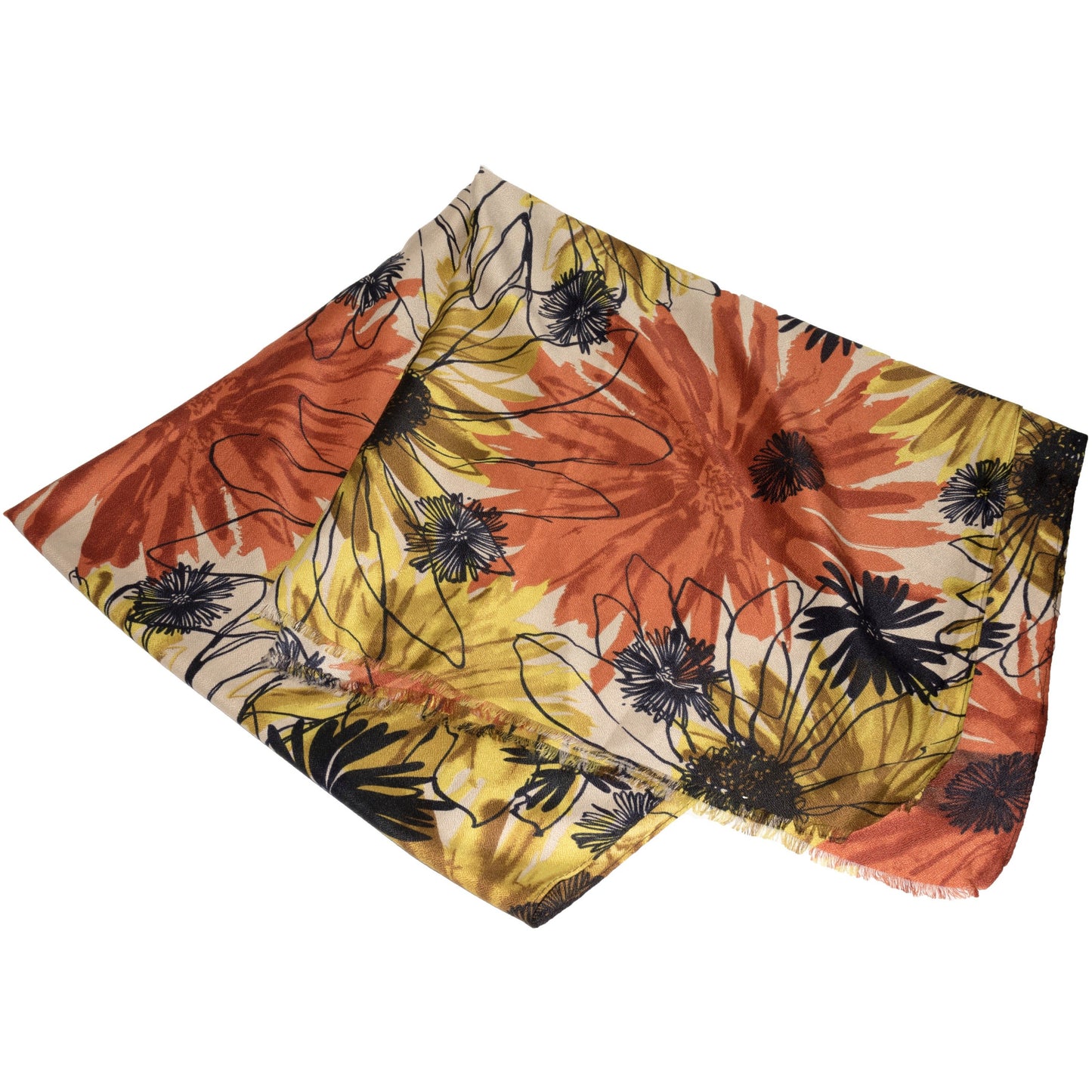 Botanical Garden - Dijon Orange - Modestia Collection is a Detroit scarf based brand with a curated for Detroiter's and to the eclectic style of scarf lovers around the globe.