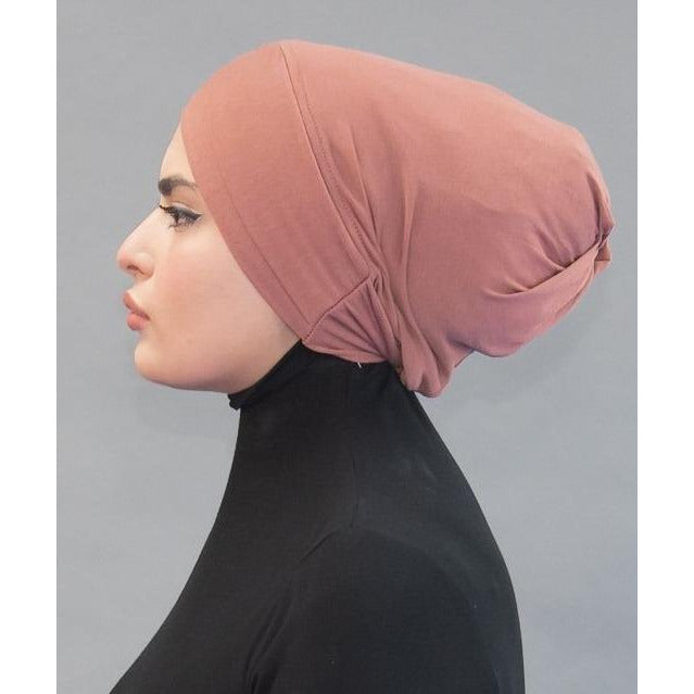 Criss Cross Tie-back Cap - Desert Rose - Modestia Collection is a Detroit scarf based brand with a curated for Detroiter's and to the eclectic style of scarf lovers around the globe.