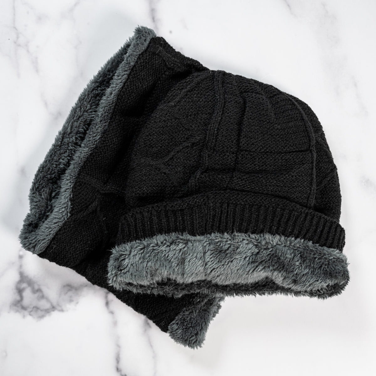 Knit Cap And Neck warmer Set ? Soft & fuzzy Winter Beanie Hat Scarf joint Set Warm Fuzzy Knit Hat Neck  main image 2
