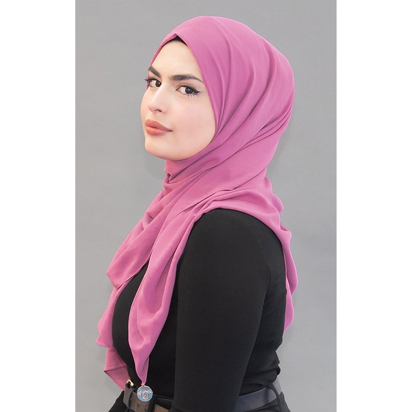 Limited Edition Gold Medallion Hijab / Scarf - Pink Lemonade ( Concentrated) - Modestia Collection is a Detroit scarf based brand with a curated for Detroiter's and to the eclectic style of scarf lovers around the globe.