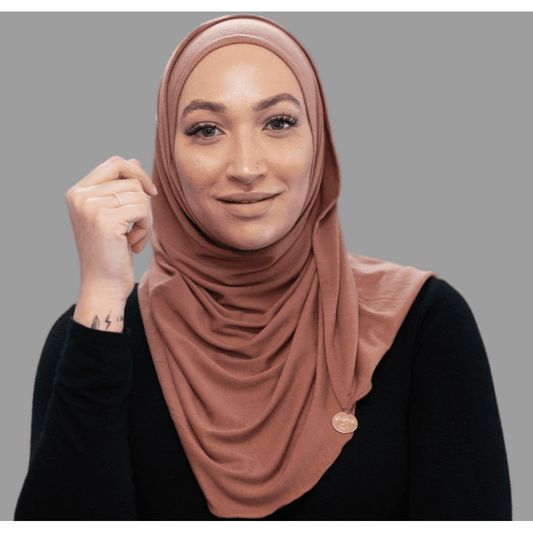 One Step Jersey Hijabs - Desert Rose